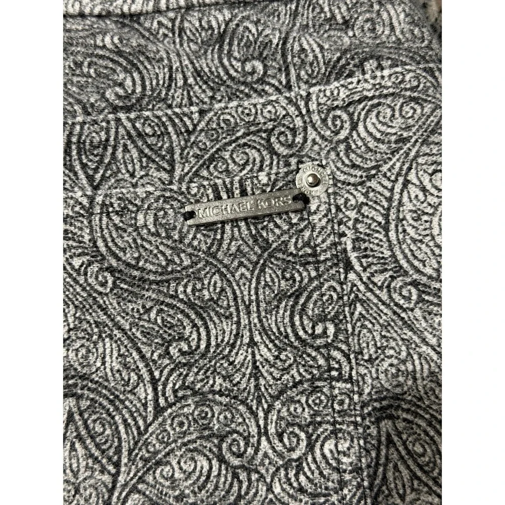 Michael Kors Womens Grey Paisley Skinny Leg Pull‎ On Pants Size S Jeggings